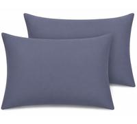 Pillow Cases 2 pack Percale Premium 180 Thread Count Pillow Cases Hotel Quality Fabric Wrinkle Free Pillowcase 2 pack (Grey)