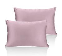 Pillow Cases 2 Pack Smoked Pink, Plain Pillowcases with Envelope Closure, Breathable Premium Tencel Set of 2 Pillow Covers, Standard Size 50x75 cm