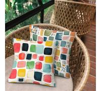 Pillow Cases 2 Pack Zebra, Mustard Soft Cushion Covers 60 x 60, Breathable Waterproof Sofa Cushions, Outdoor Cushions for Garden Furniture Bedroom Office Car Porch Bench Chair, Decor Pillows Gift D23