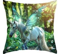Pillow Cases 40x40cm Outdoor Cushion Covers Waterproof Unicorn Dream Linen Garden Cushions for Sofa Square Throw Pillow, for Patio Couch Bed Balcony Home Decor Decorative Throw Pillowcases YX1RB-126