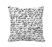 Pillow Cases 45X45cm, Pattern Shakespeare William Text Handwrite London Script Scribble Literature Double Sided Pillowcase Square Pillow Cover For Home Garden Home Decor