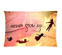 Pillow cases Disney Classic Cartoon Peter Pan We Never Grow Up Warm And Soft Personalized Printed 20x30 Inches Two Sides