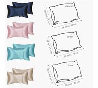 Pillow Cases Mulberry Silk Pillow Satin Hair Beauty Case Comfortable Home Decor Covers Decorative 1pc(Champagne,51x76cm 1pc)