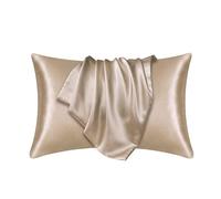 Pillow Cases Pillowcase Silk Pillow Cover Silky Satin Hair Beauty Case Comfortable Home Decor(Champagne,51cmx76cm)