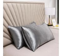 Pillow Cases PillowcaseSilk Pillow Cover Silky Satin Hair Beauty Case Comfortable Home Decor(Champagne,51cmx66cm)