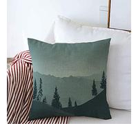 Pillow Cover 2D Canadian Heaven Travelling Wilderness Destination Cold Mountains Digital Parks Sun Travel Cushion Case Decorative Cushion Covers For Home Livingroom 45X45 CM