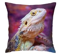 Pillow Cover 45X45cm Bearded Dragon Lizard Cushion Cover Decoration Pillowcases Durable Pillow Covers For Sisters, Gifts, Coworker