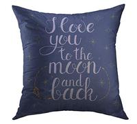 Pillow Cover Abstract I Love You To The Moon Back Handwritten Phrase For Your Design Acceptance Cushion Covers Super Soft Throw Pillows Case For Sofa Livingroom Home 45X45 Cm