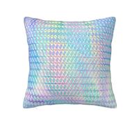 Pillow Cover,Decorative Throw Pillowcase Soft Cushion Covers 30x30 cm for Bedroom Sofa,Colourful Rainbow Colour Hologram Holographic