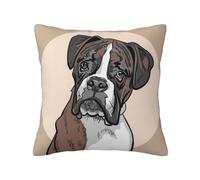 Pillow Cover,Decorative Throw Pillowcase Soft Cushion Covers 40x40 cm for Bedroom Sofa,Dog Boxer