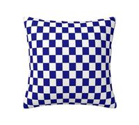 Pillow Cover,Decorative Throw Pillowcase Soft Cushion Covers 45x45 cm for Bedroom Sofa,Australian Flag Blue And White Check Checkerboard