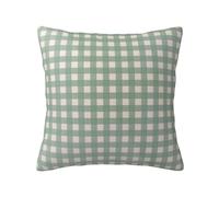 Pillow Cover,Decorative Throw Pillowcase Soft Cushion Covers 45x45 cm for Bedroom Sofa,Buffalo Checks Plaid In Sage Green On Cream