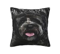 Pillow Cover,Decorative Throw Pillowcase Soft Cushion Covers 45x45 cm for Bedroom Sofa,Cute Tibetan Terrier Printed