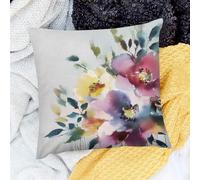 Pillow Cover Dusk Blue Pale Pink Gray White Watercolor Flower Corner Set Of 2 Supportive Pillow Covers For Farmhouse Tent Furniture