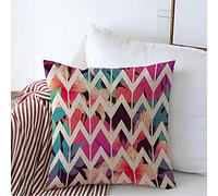 Pillow Cover Layers Hawaii Graphic Foliage Tropical Exotic Pattern Pink Colorful Paradise Abstract Tropic Pillow Protectors Premium Cushion Case For Livingroom Home 45X45 CM