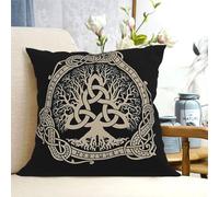 Pillow Cover Old Viking Norse Mythology Tree Life Cooling Throw Pillow Cases Wrinkle Cushion Covers For Bedroom Autumn Garden 45X45Cm