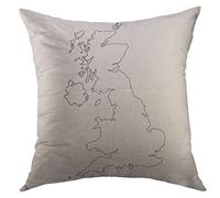 Pillow Cover Outline High Detailed Map United Kingdom Britain Cushion Case Decorative Throw Pillows Case For Couch Livingroom Bed Chair 45X45 Cm