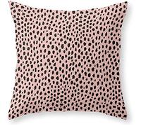 Pillow Cover Pink And Black Dalmatian Spots Black Pink Pillow Cases Double Sided Pillowcase Breathable Cushion Cover For Home Living Room Decoration 45X45Cm