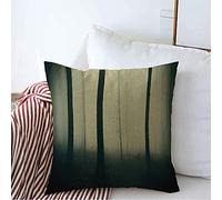 Pillow Cover Trees Desolate Dense Dusk Serene Fiction Mood In Fog Woods Nature Twilight Simple Textures Cushion Case Cozy Pillowcases For Livingroom Bedroom 45X45 CM