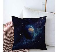 Pillow Cover World Cyberspace Planet Earth Outer Space By Cosmic In Imaginary Way View Science Textures Cosmos Cushion Case Decorative Pillowcases For Bedroom Home 45X45 CM