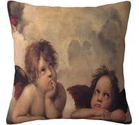 Pillow Covers Cute Raphaels Angels Cherubs Vintage Design Plush Pillowcases Square Cushion Pillow Cases for Sof A 45cm*45cm