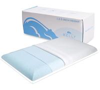 Pillow for Stomach Sleeper - Cooling Gel Memory Foam Cushion with Moisture-Wicking Cover - Cool Gentle Ultra Thin Pillow for Sleeping - Slim Flat Pillows for Sleeping Thin Ultimate Comfort - 28"x16"