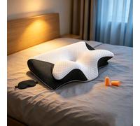 Pillow Haven Anti Snore, Premium Anti Snore Pillow, Ergonomic Memory Foam Cervical Pillow, Contoured Neck Support Cushion for Side Back Sleepers, Household Bedroom Sleep Cushion for Adults (Black)