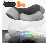 Pillow Massage Neck Hump, Pillow Traction Massager, 3 in 1 Heated Cervical Pillows for Neck and Shoulder Pain (Gray, Massage + Hot Compress)