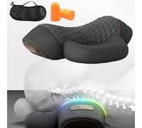 Pillow Massage Neck Hump, Pillow Traction Massager, 3 in 1 Heated Cervical Pillows for Neck and Shoulder Pain (Black, Massage + Hot Compress)