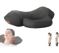 Pillow Massage Neck Hump, Traction Massager with Heat, 3 in 1 Neck Massage Pillow Heated Massages Necks Pillows Heated Traction Cervical, Memory (Dark Gary)