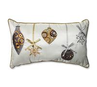 Pillow Perfect Holiday Ornaments Rectangular Throw Pillow, Gold/Silver