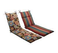 Pillow Perfect Indoor/Outdoor Annie Westport Reversible Chaise Lounge Cushion, Chocolate