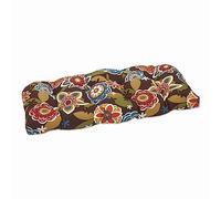 Pillow Perfect Outdoor Annie Wicker Loveseat Cushion, Chocolate