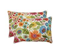 Pillow Perfect Oversized Pillows, 100% T-Spun Polyester, Blue, Lumbar-16.5" x 24.5"