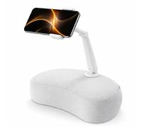 Pillow Phone Holder for Bed with Flexible Arm, 360° Rotating Phone Pillow Stand for Laying Down, Patented Crescent Cushion Compatible with iPhone & 4.7"-7.0" Phones, Hands-Free Stand for Sofa, Lap