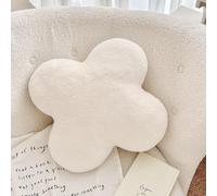 Pillow Plush Toy, Soft Kawaii Four-leaf Clover Squishy Cuddly Toys, Cute Cotton Stuffed Hugging Plushies for Sleeping, Stress Relief, Relaxation, Home Decor & Gifts for Kids Adults (White,30x30CM)