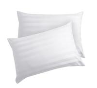 Pillow Protector Standard Size 100% Egyptian Cotton Pillow Covers, 400 Thread Count Sateen Weave Pillow Cases with Zipper Hidden, Breathable Non Noisy Easy Care, Set of 2