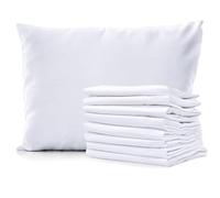 Pillow Protectors 8 Pack Basic Cover White, Zipper Closure, Polypropylene Breathable Pillow Protection Layer, UK Standard Size - 50 x 75cm