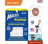 Mack's Pillow Soft Silicone Putty Ear Plugs 6 Pairs Value Pack