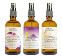 Pillow Spray Sleep Mist Family Set - 3pk Lavender Essential Oil Sprays for Adults & Kids - Includes Good Night, No More Bad Dreams & Unicorn Mists - 100ml Vegan - Natural Essentoils