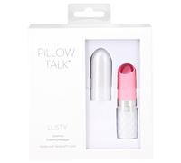 Pillow Talk Lusty - rechargeable, tongue-style vibrator (white-pink)