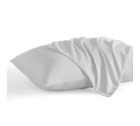 Pillowcase 12 x 16 Inch, Egyptian Cotton Set of 2 Pillowcase Zipper Closure 600 Thread Count Count - Travel 12x16 Zipper, Silver Solid