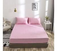 Pillowcase, Bed Sheet Cover Polyester Home Mat Elastic Band Fitted Sheet Mattress And Pillow Case Great For Family Bedding,Pink,2 Pillowcase 50x75cm