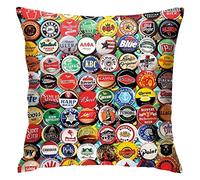 Pillowcase Beer Bottle Caps 45X45Cm Pillow Case Fashion Cushion Cover Funky Cushion Case For Home Decorative Car Decor Bedroom