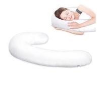 Pillowcase Compatible with Contour Swan Body Pillow Original and Cool XL Sizes, Breathable and Soft Fabric, White, 1 Pack