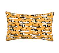 Pillowcase for Hair and Skin Gudetama Cute Super Soft Travel Pillow Case with Hidden Zipper Closure for Bed Cushion Cover for Sofa Bed Car Chair (14x20 in),Gifts for Women Men