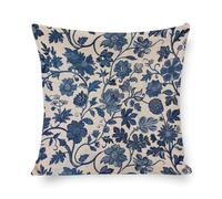 Pillowcase Indigo Blue Vintage Blooms Soft Throw Pillow Covers Decorative Cushion Cover For Indoor Toddler Cot Chair 2 Pack