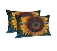 Pillowcase Ultra Soft Pillow Cases with Hidden Zipper Soft Breathable Cooling Pillow Cover Standard Pillow Covers The Most Beautiful Sunflower Pillowcase Queen Pillow Case for Sleeping 16"x24"