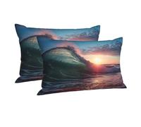 Pillowcase Ultra Soft Pillow Cases with Hidden Zipper Soft Breathable Cooling Pillow Cover Standard Pillow Covers Ocean Tide Waves Pillowcase Queen Pillow Case for Sleeping 20"x30"