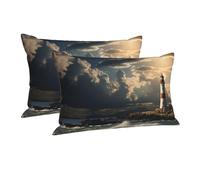 Pillowcase Ultra Soft Pillow Cases with Hidden Zipper Soft Breathable Cooling Pillow Cover Standard Pillow Covers Old Lighthouse by The Sea Pillowcase Queen Pillow Case for Sleeping 20"x30"